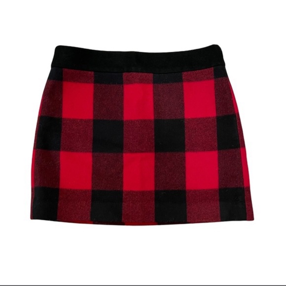J. Crew Dresses & Skirts - J. Crew Buffalo Plaid 100% Wool Tartan Print Mini Skirt